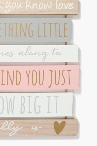 Hanging Decorative Slat Sign