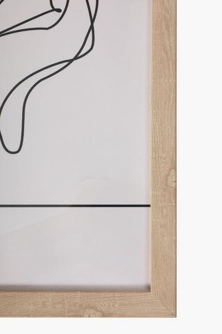 Framed Line Baby Wall Art 40x40cm