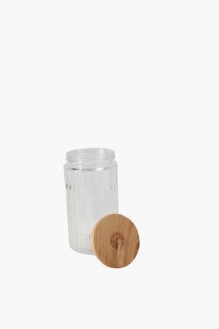 Ribbed Glass Pasta Canister