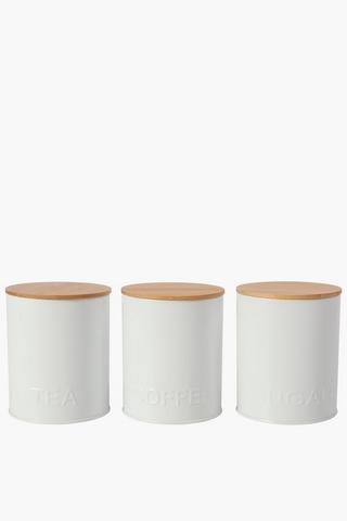 Galvanized Metal Canister Set
