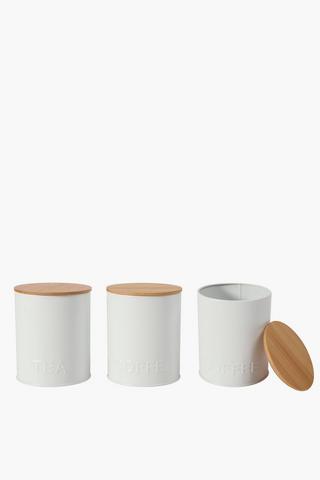 Galvanized Metal Canister Set