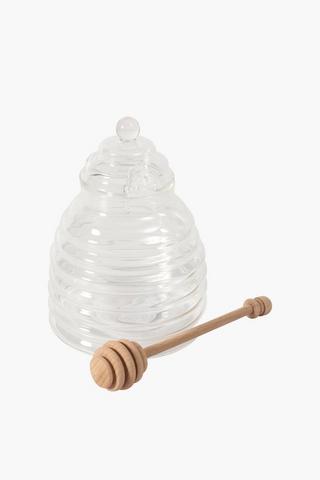 Honey Jar With Dipping Spoon