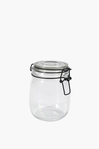 Glass Clamp Jar, Small