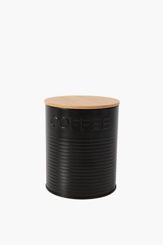 Set Of 3 Galvanised Ribbed Canisters