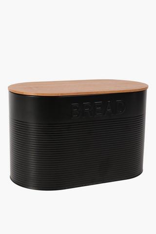 Galvanised Ribbed Bread Bin
