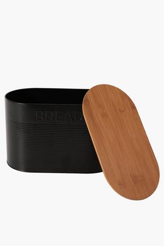 Galvanised Ribbed Bread Bin