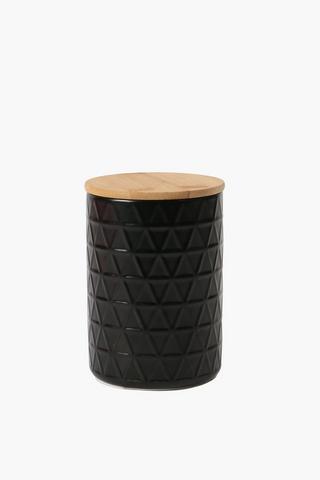 Ceramic Textured Canister Large