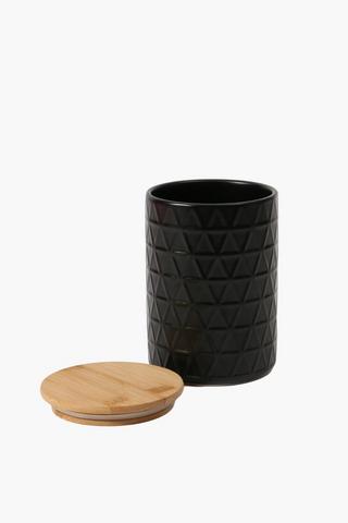 Ceramic Textured Canister Large