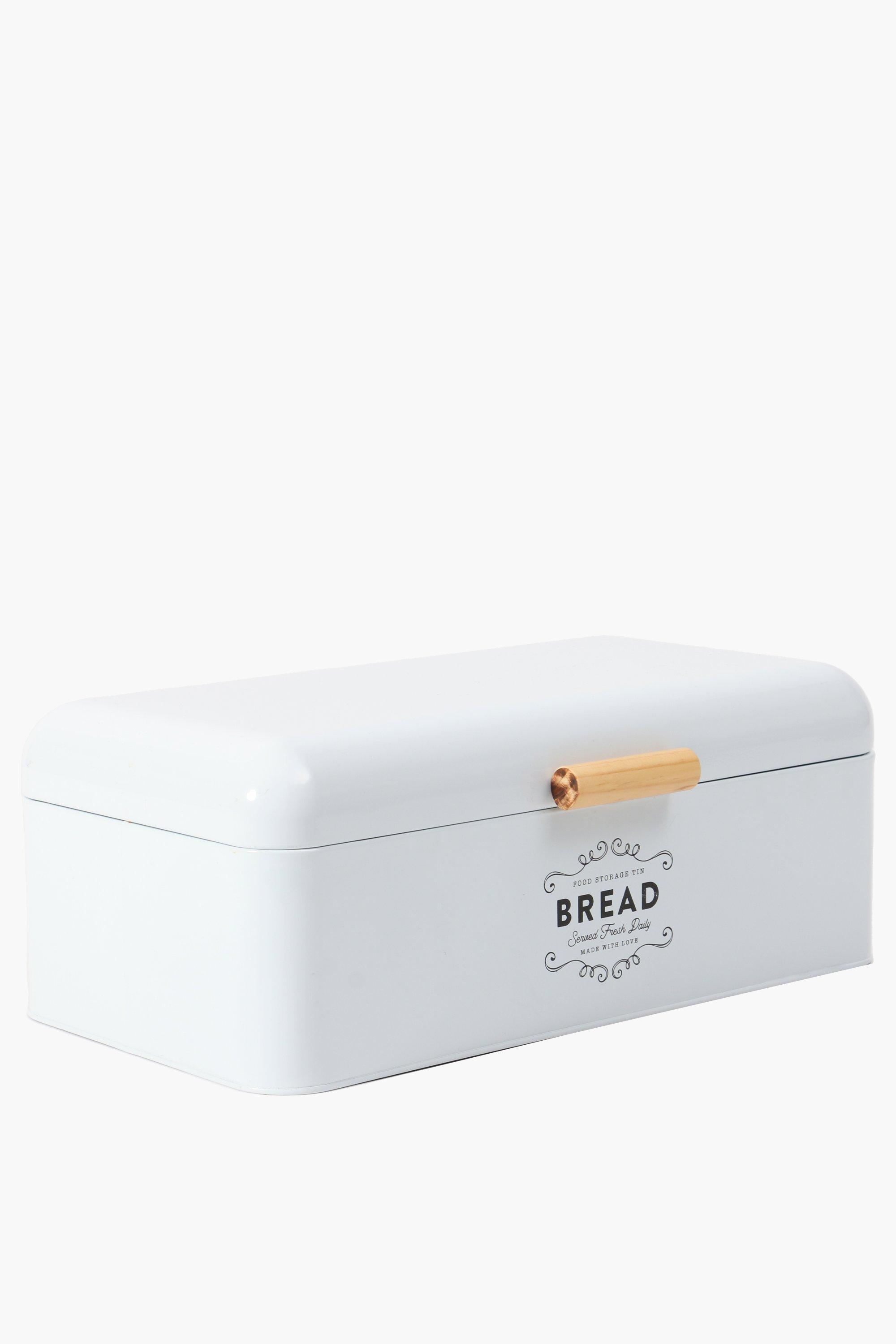 Metal And Wood Bread Bin