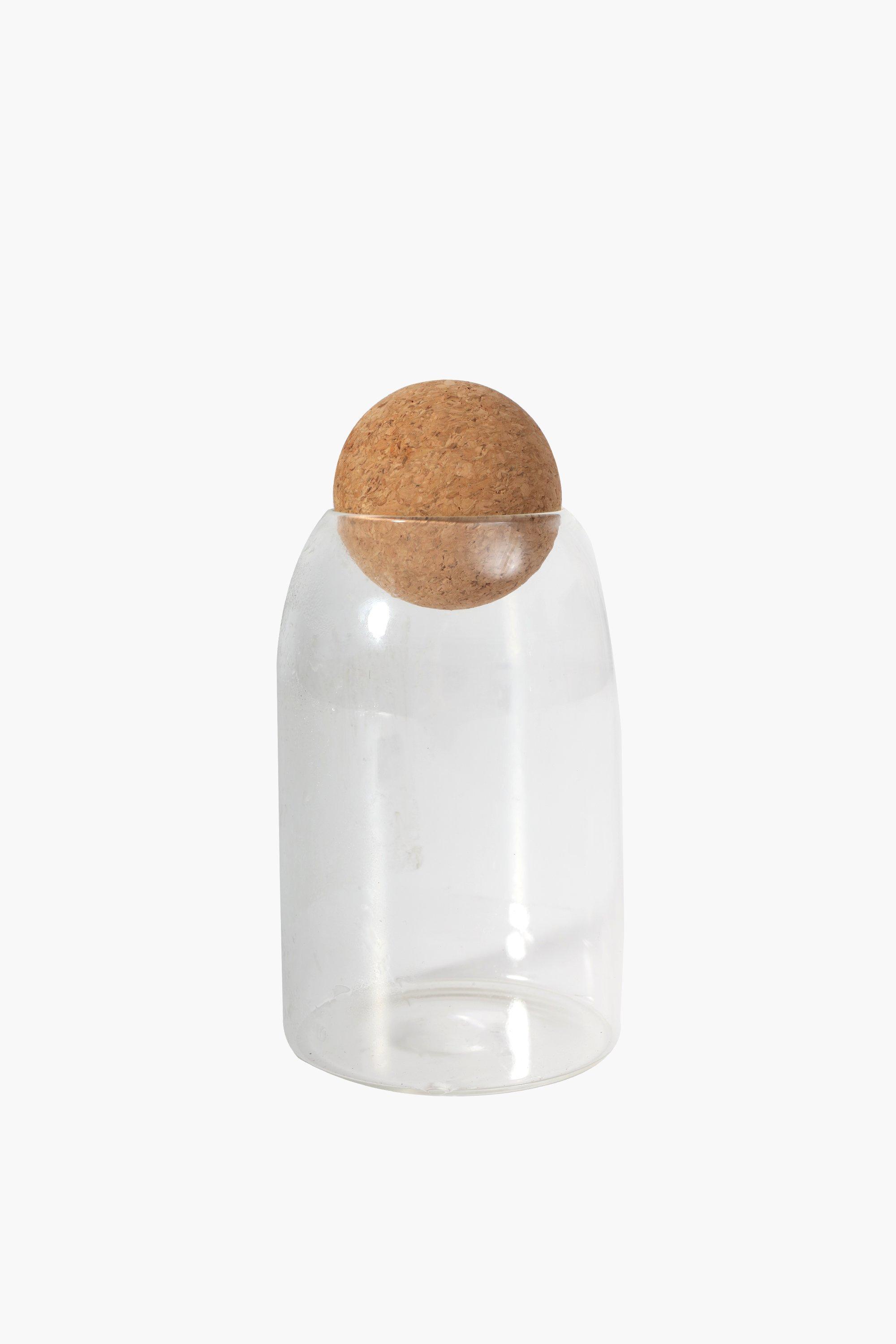 Cork Lid Storage Jar, Medium