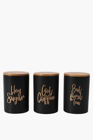 Set Of 3 Good Vibes Canisters