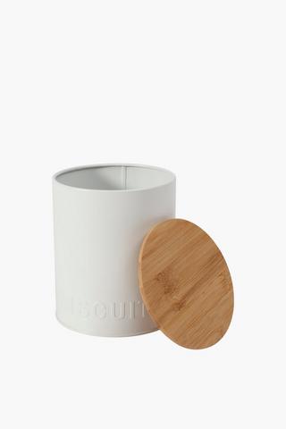 Galvanised Metal Biscuit Canister