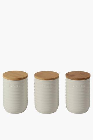Textured Ceramic Canister Set