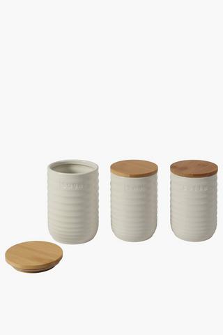 Textured Ceramic Canister Set