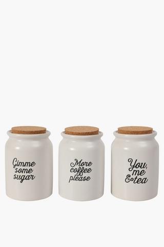 Set Of 3 Life Is Sweet Canisters