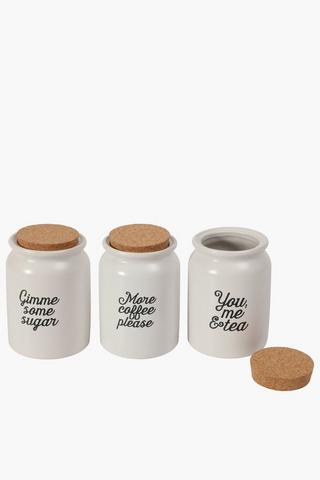 Set Of 3 Life Is Sweet Canisters