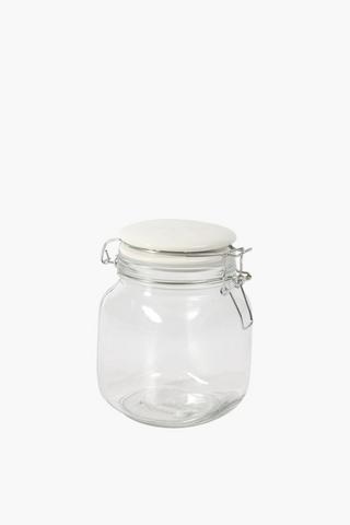 Glass Clamp Jar Small