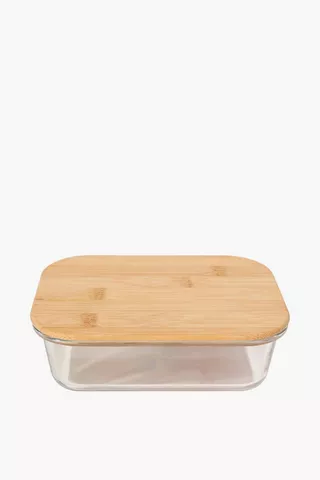 Bamboo And Glass Lunch Box Large