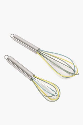 2 Pack Silicone Whisk Set