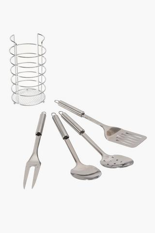 5 Piece Stainless Steel Utensil Set
