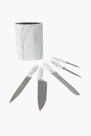 6 Piece Marble Knife Set