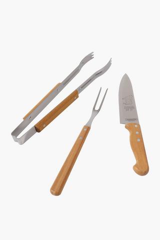 3 Piece Tramontina Braai Set