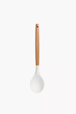 Java Wood And Silicone Spoon