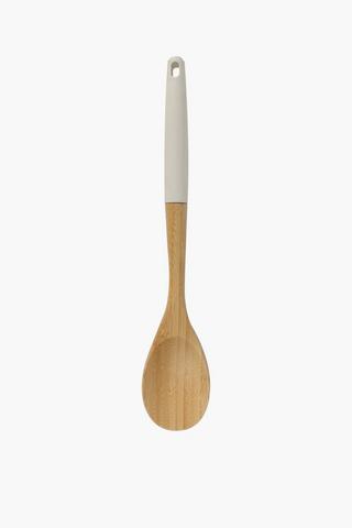 Bamboo And Silicone Serving Spoon