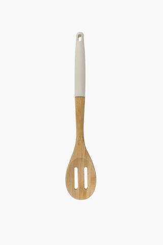 Bamboo And Silicone Slotted Spoon