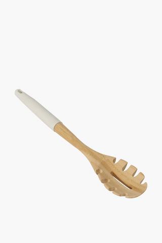 Bamboo And Silicone Spaghetti Server
