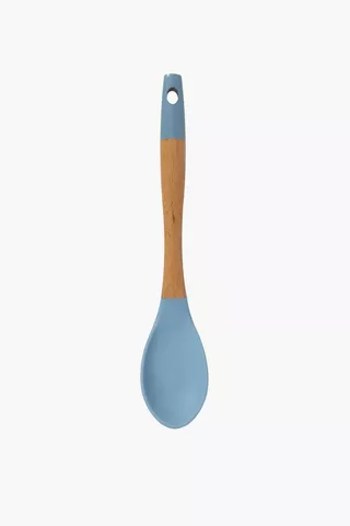 Bamboo And Silicone Serving Spoon
