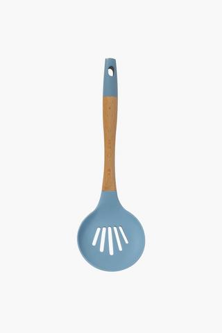 Bamboo And Silicone Slotted Spoon
