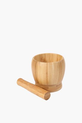 Bamboo Pestle And Mortar