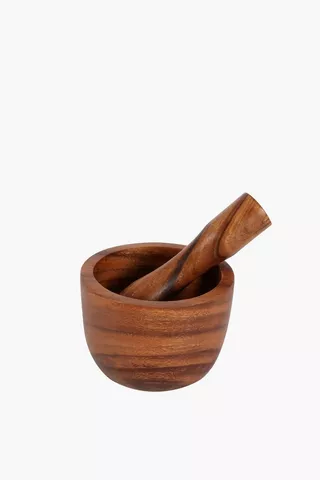 Wooden Pestle And Mortar