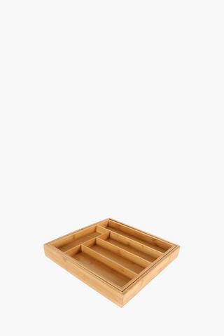 Bamboo Expandable Cutlery Tray