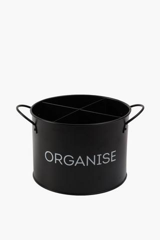 Galvanised Metal Cutlery Caddy