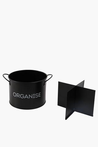 Galvanised Metal Cutlery Caddy