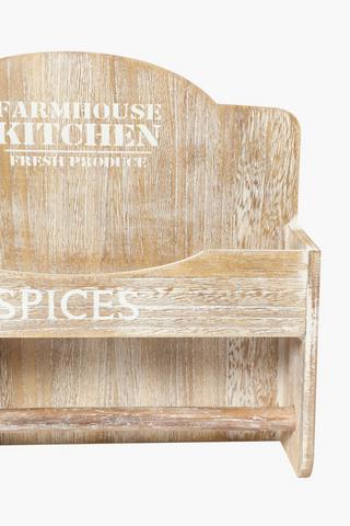 Farm Garden Wooden Spice Rack