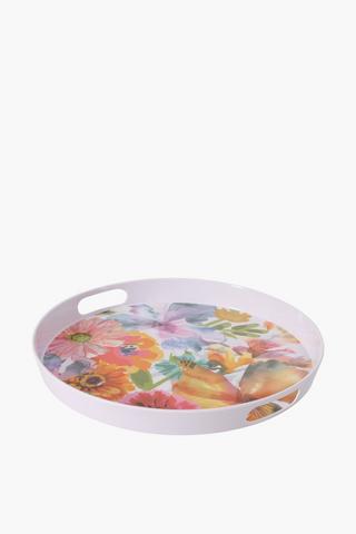 Miss Iris Melamine Round Tray