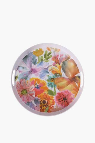 Miss Iris Melamine Round Tray