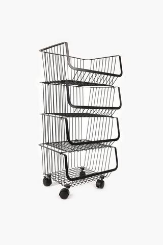 Shenzhen 4 Tier Vegetable Trolley Rack