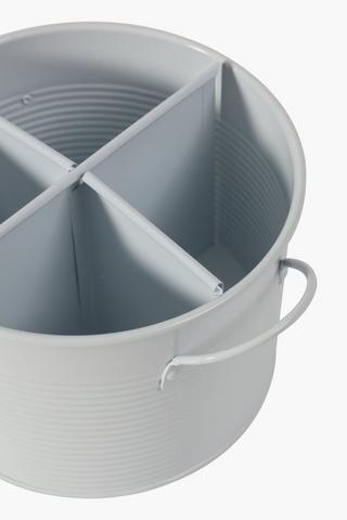 Galvanised Metal Cutlery Caddy