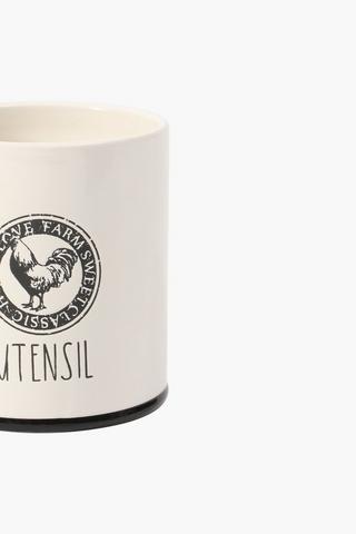 Ceramic Rooster Utensil Holder