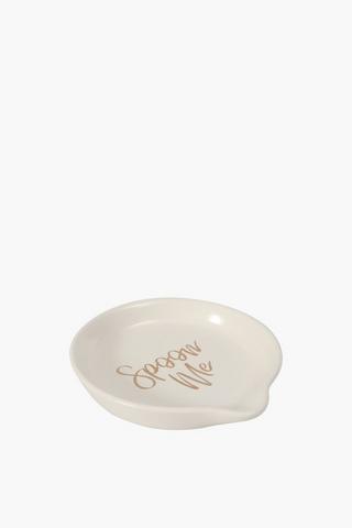 Matt Script Ceramic Spoon Rest