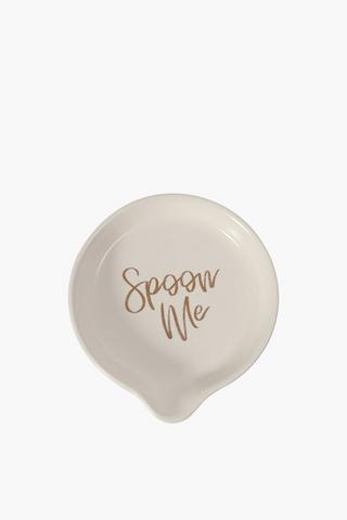 Matt Script Ceramic Spoon Rest