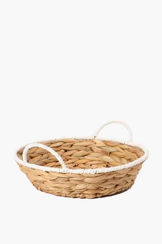 Round Straw Serving Tray