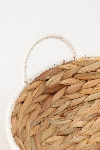 Round Straw Serving Tray