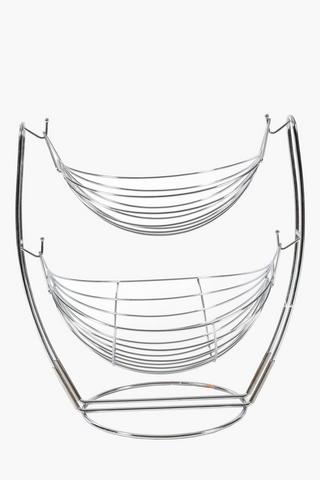 Essentials Chrome 2 Tier Fruit Bowl