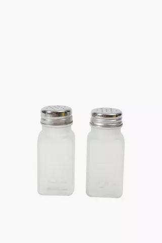 Frosted Glass Salt And Pepper Cellars