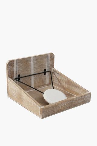 French Garden Wooden Serviette Holder